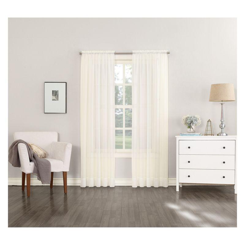 No. 918 Sheer Emily Voile Rod Pocket Curtain Panel