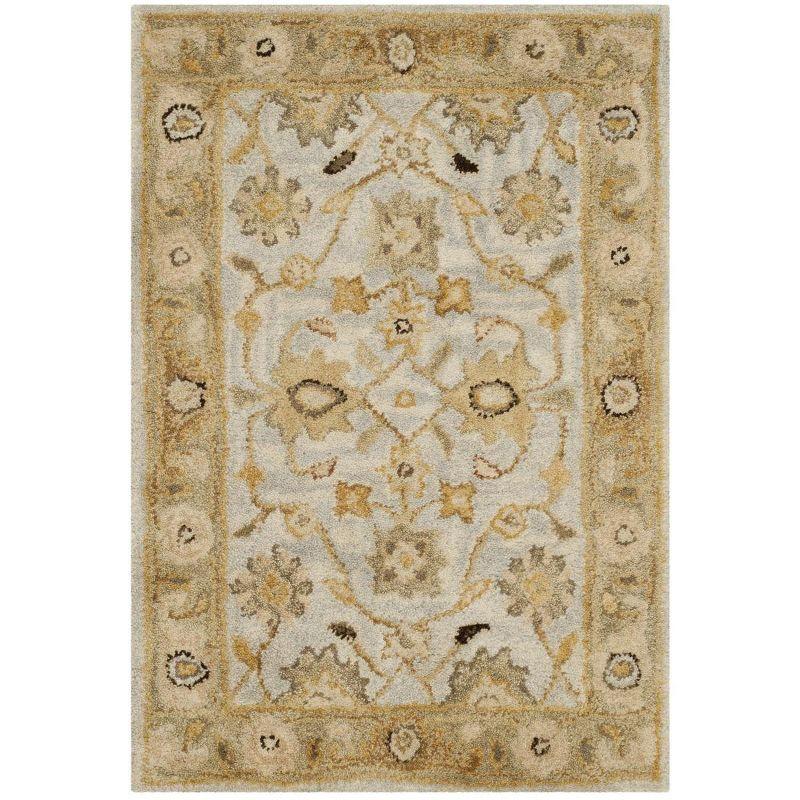 Antiquity AT856 Hand Tufted Accent Rug - Light Blue/Sage - 2'x3' - Safavieh.