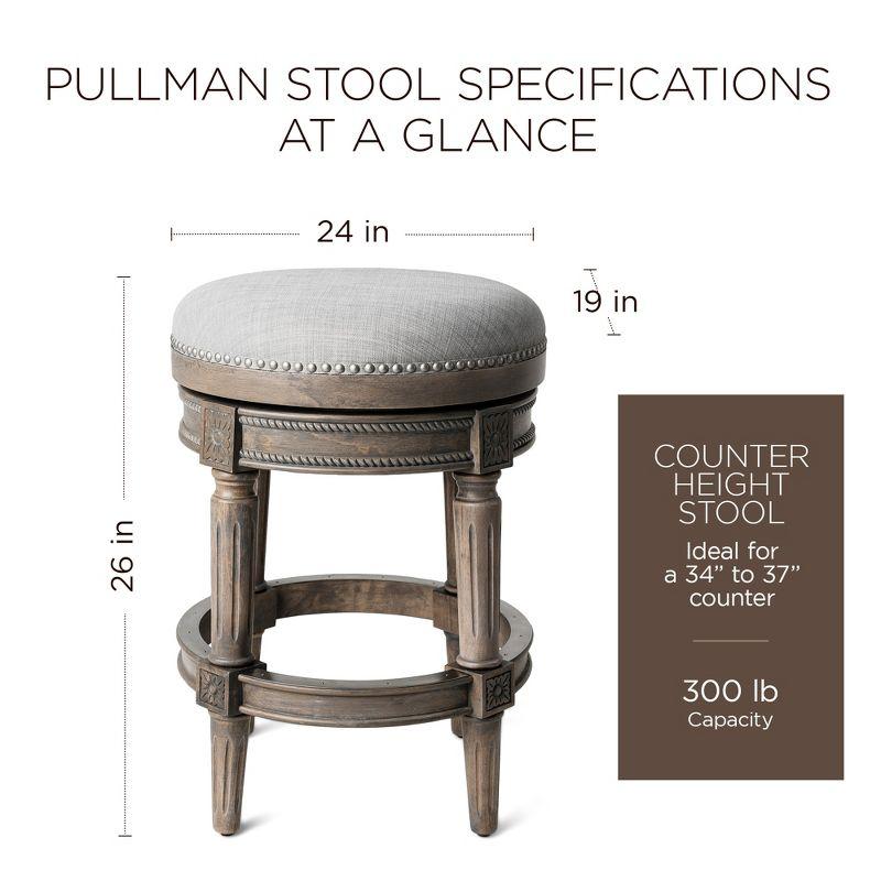 Maven Lane Maven Lane Pullman Backless Stool with Fabric Upholstery