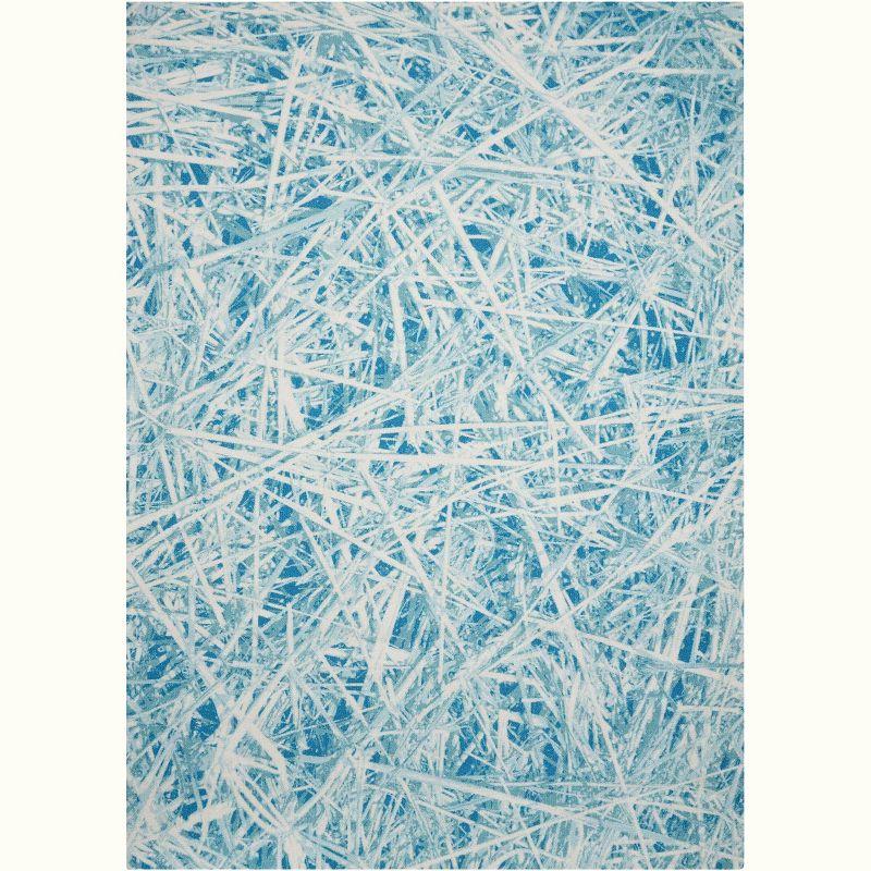 Nourison Home & Garden Abstract Indoor Outdoor Area Rug Marine 5'3" x 7'5"