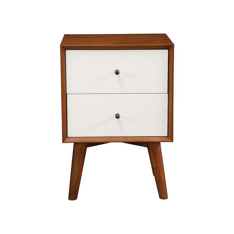 Williams 2 - Drawer Nightstand in Acorn/White