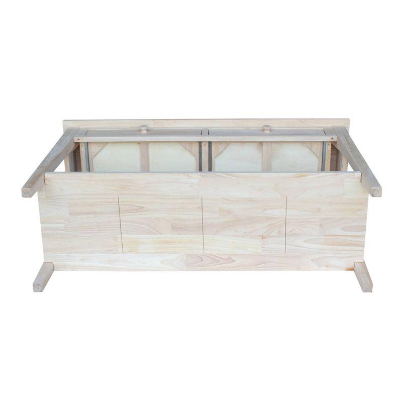 International Concepts 48" Spencer Console Server Table Light Brown: Hardwood Frame, Fixed Shelf Storage