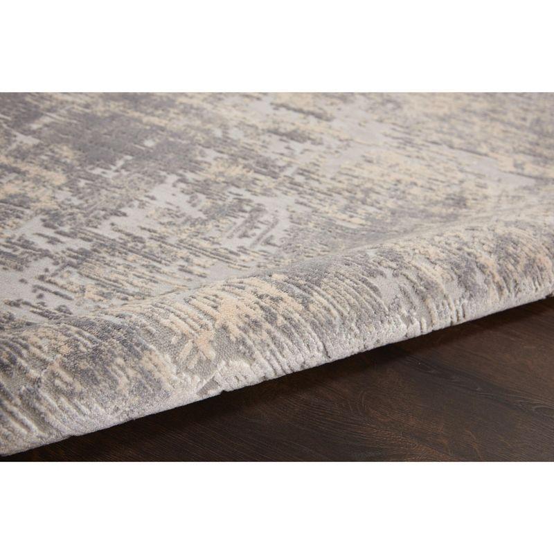 Nourison Rustic Textures Abstract Indoor Area Rug Ivory/Silver 5'3" x 7'3"