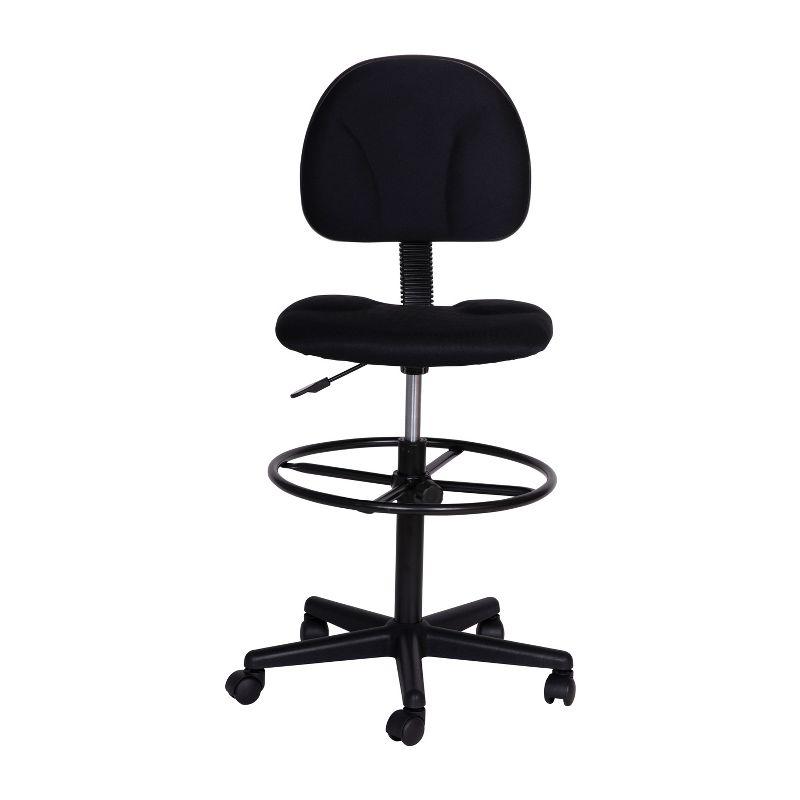 Flash Furniture Black Fabric Drafting Chair (Cylinders: 22.5''-27''H or 26''-30.5''H)