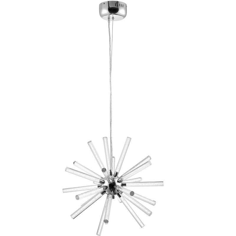 Gema 19" Chrome Crystal LED Starburst Pendant Light