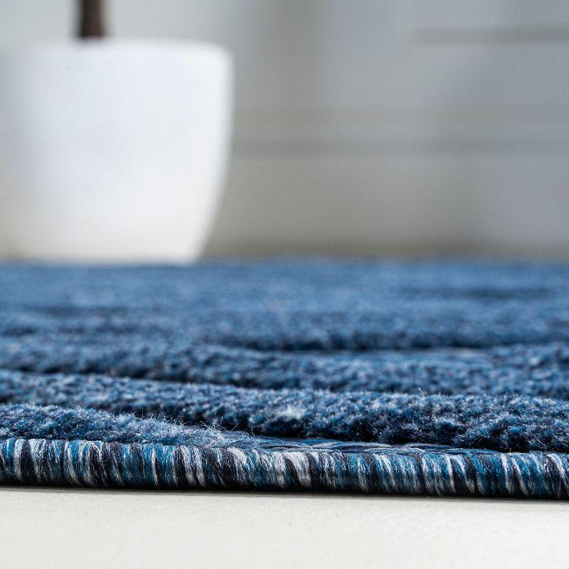 5' x 5' Balansat Moroccan Diamond Indoor/Outdoor Area Rug, Navy - JONATHAN Y