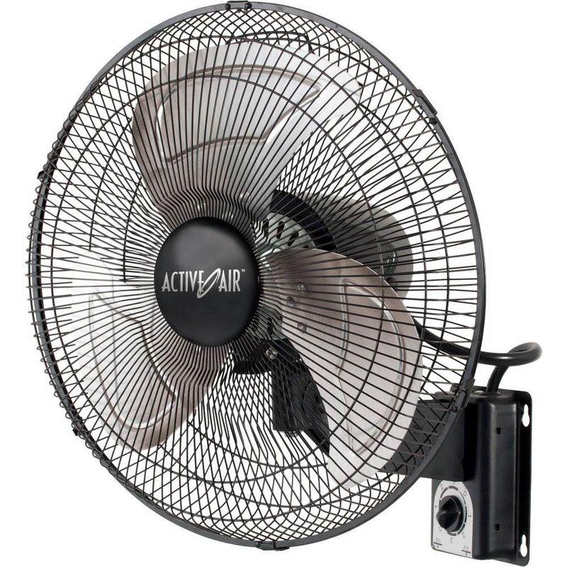 Active Air Speed Heavy-Duty Industrial Metal Wall Mountable Oscillating Quiet Tilting Fan