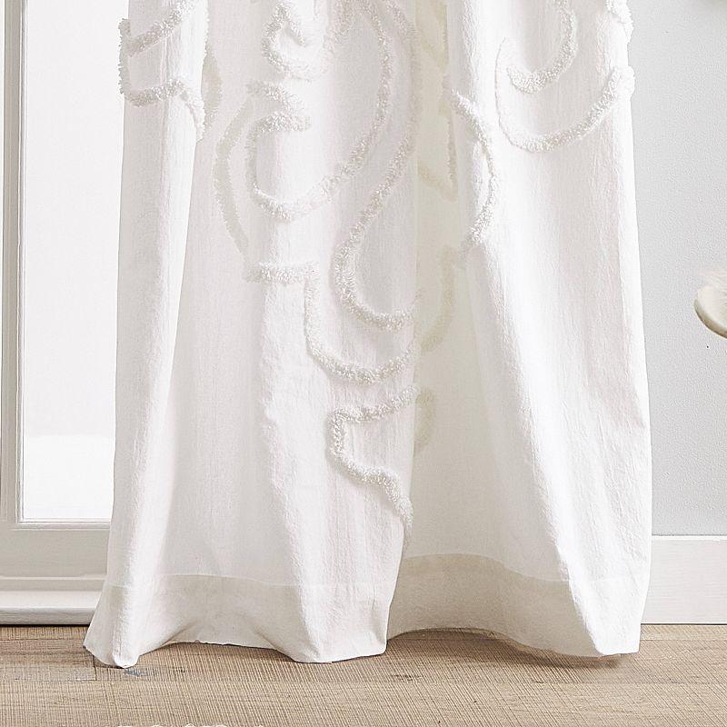 Peri Home Gates Tufted Chenille Rod Pocket Curtain Panel Pair White & Reviews | Wayfair