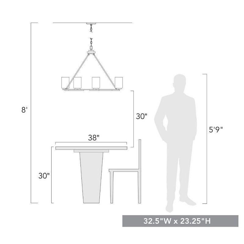 Quinn Transitional Black Steel Cage 9-Light Chandelier