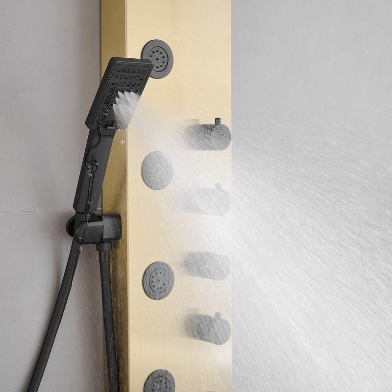 BWE 5-Jet Rainfall Shower Tower Shower Panel System with Waterfall Shower Head and Shower Wand