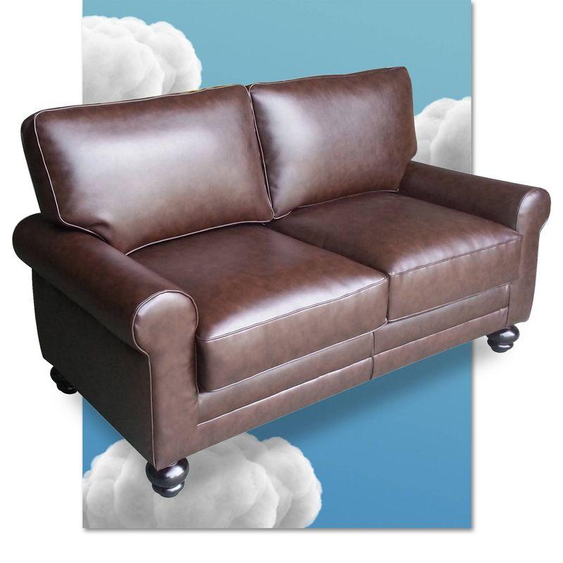 Serta Copenhagen 61" Loveseat for Two People, Pillowed Back Cushions and Rounded Arms