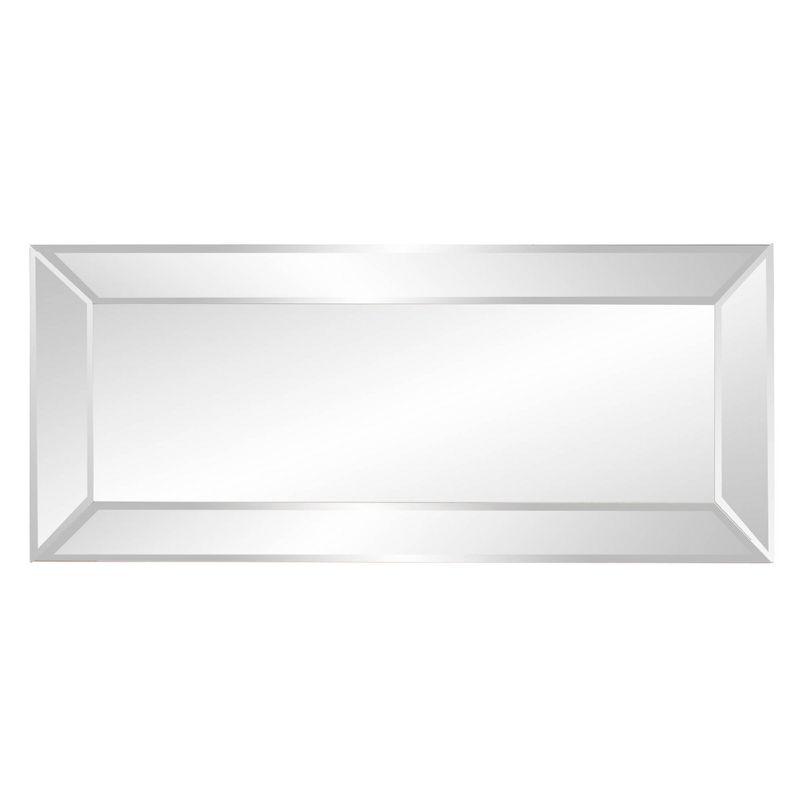 48"x20" Silver Wood Framed Rectangular Dressing Mirror