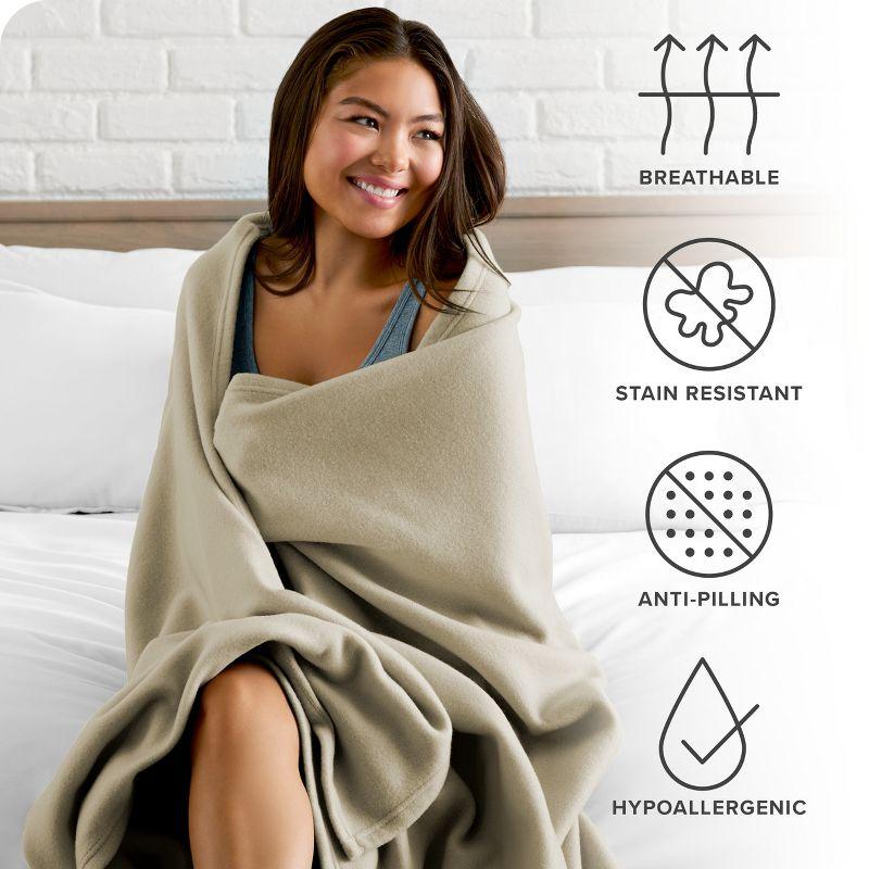 Bare Home Lightweight Polar Fleece Blanket