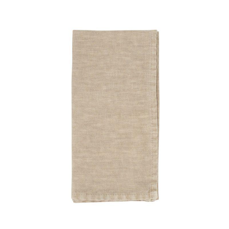 Natural Beige 100% Linen Stonewashed Napkin Set of 4