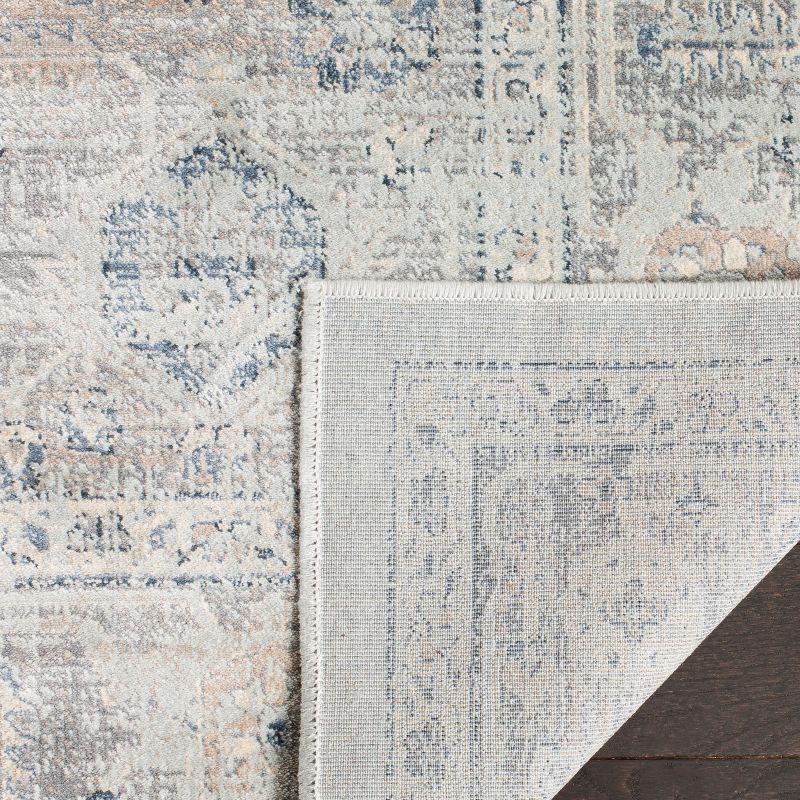 Eliot Vintage Light Blue Silky Transitional Area Rug - 3'3" x 5'7"