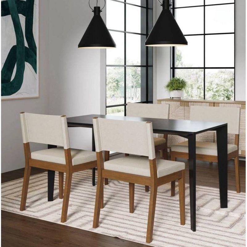 Nathan James Set of 4 Linus Dining Chair Light Gray