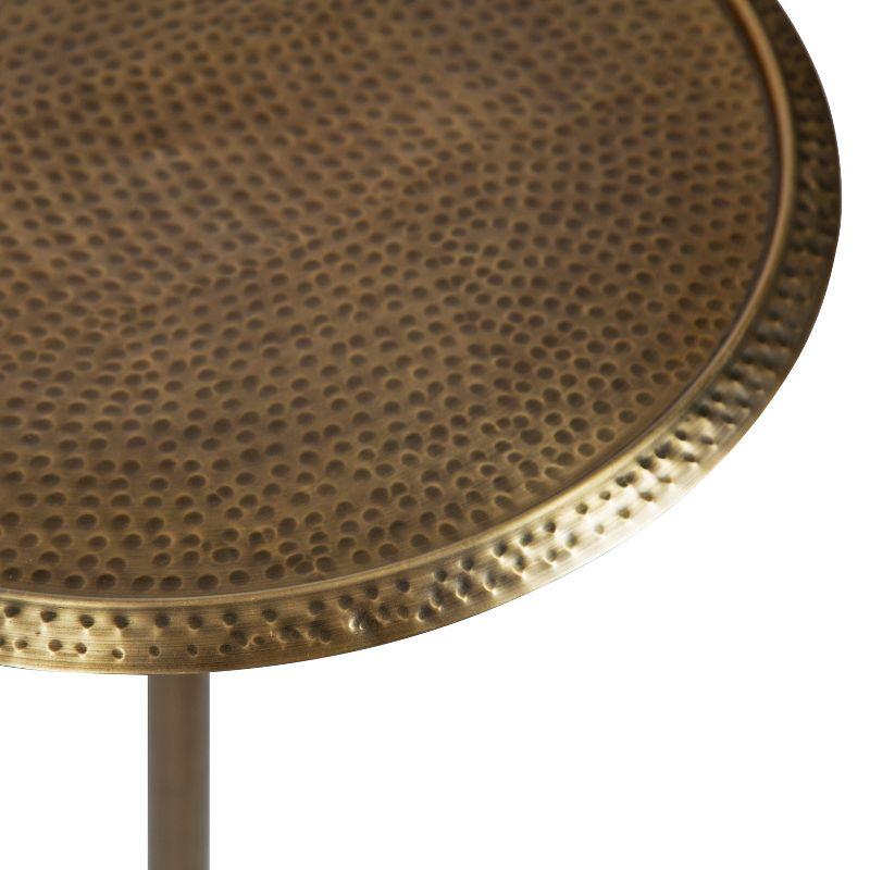 Kate and Laurel Sanzo Round Metal Side Table, 15x15x24, Gold