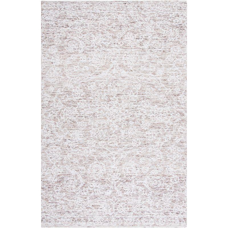 Ivory Rectangular Hand-Tufted Wool Area Rug