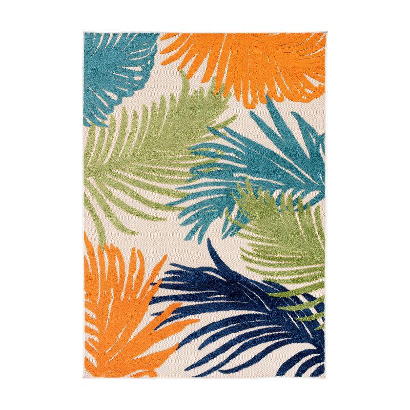 World Rug Gallery Tropical Floral Indoor/Outdoor Area Rug