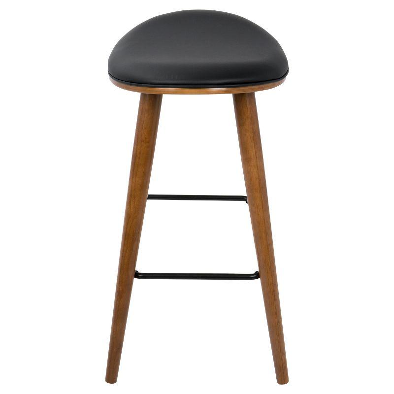 Set of 2 26" Saddle Counter Height Barstools with Faux Leather - LumiSource