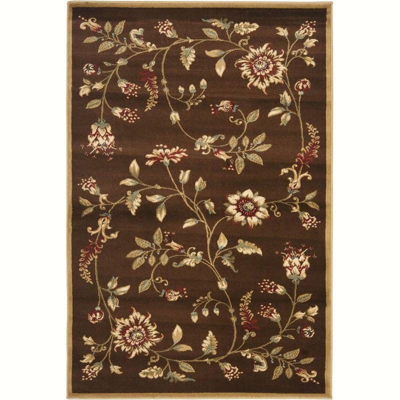 Lyndhurst LNH552 Power Loomed Accent Rug - Brown/Multi - 3'3"x5'3" - Safavieh