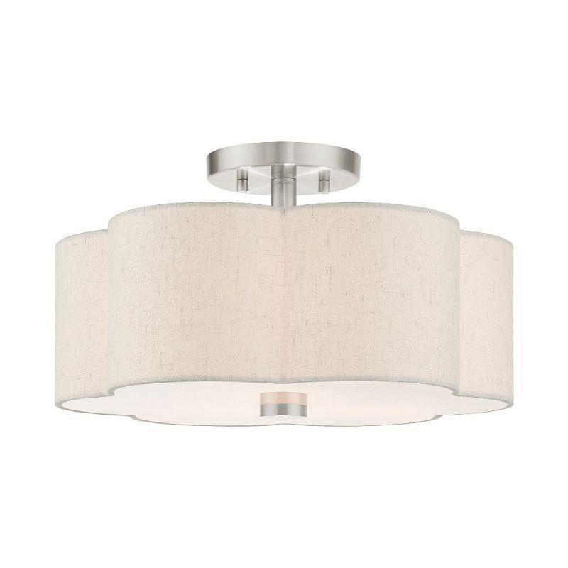 Livex Lighting Solstice 3 - Light Semi-Flush Mount in  Brushed Nickel