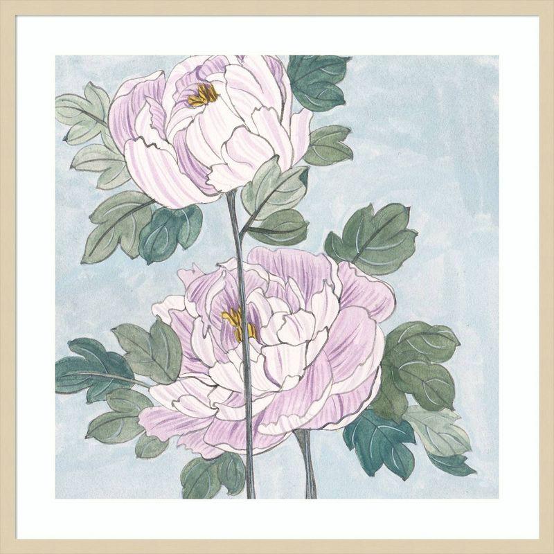 Amanti Art Striped Peonies IV by Melissa Wang Framed Wall Art Print