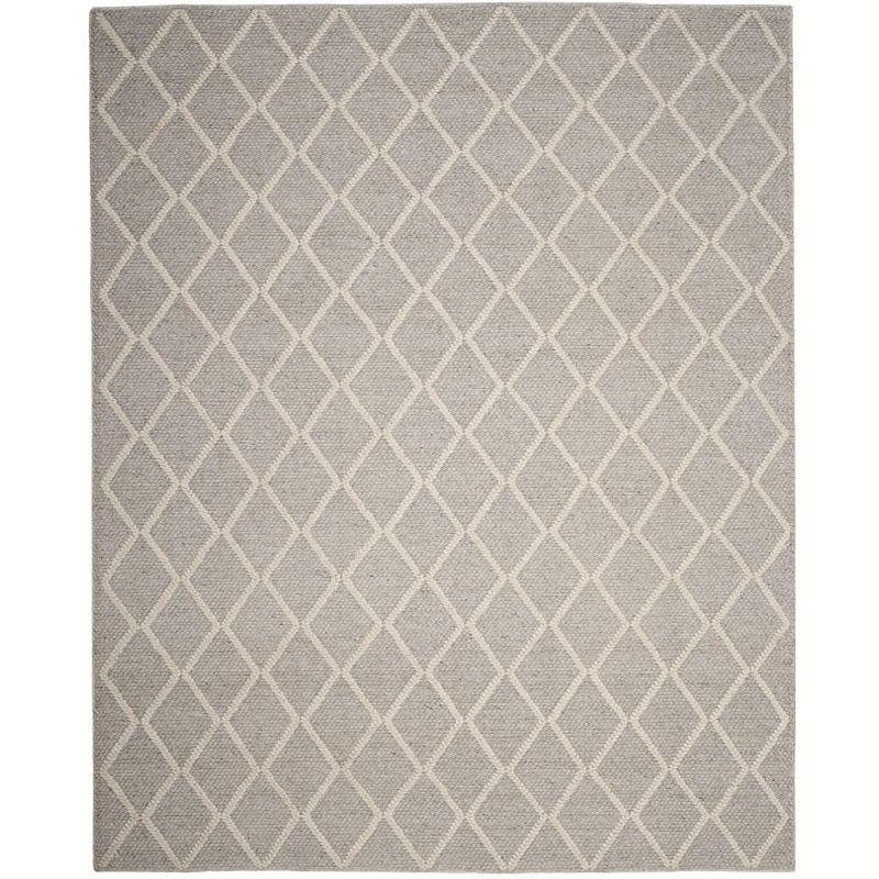 Ivory Elegance Hand-Tufted Wool and Viscose 9' x 12' Area Rug