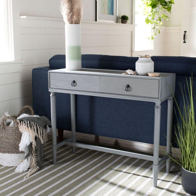 Aliyah 2 Drawer Console Table - CNS5729B - Gray - Safavieh
