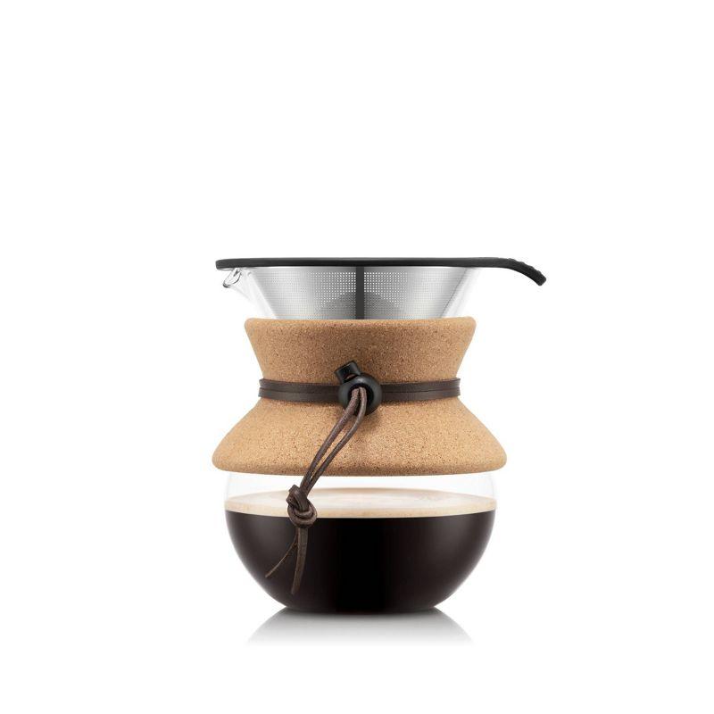 17 oz. Camel Cork Pour Over Coffee Maker with Stainless Steel Filter