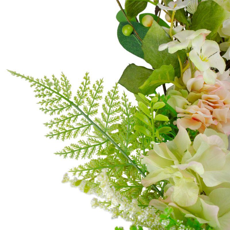 Springtime Hydrangea & Berry Floral Wreath - Pink and Green 28"