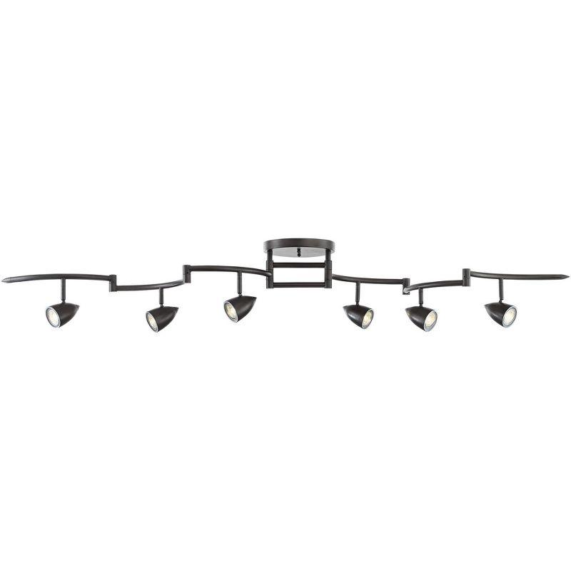 Axel 72" Black Metal 6-Head LED Track Light Fixture