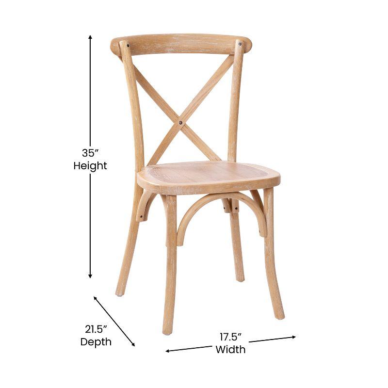 Flash Furniture Advantage Driftwood X-Back Chair
