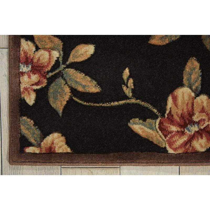 Handmade Black Synthetic Rectangular Area Rug