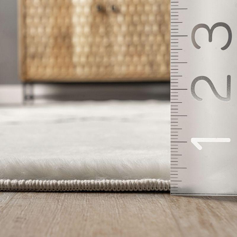 Loon Peak® Addy Trellis Machine Washable Shag Ivory Area Rug
