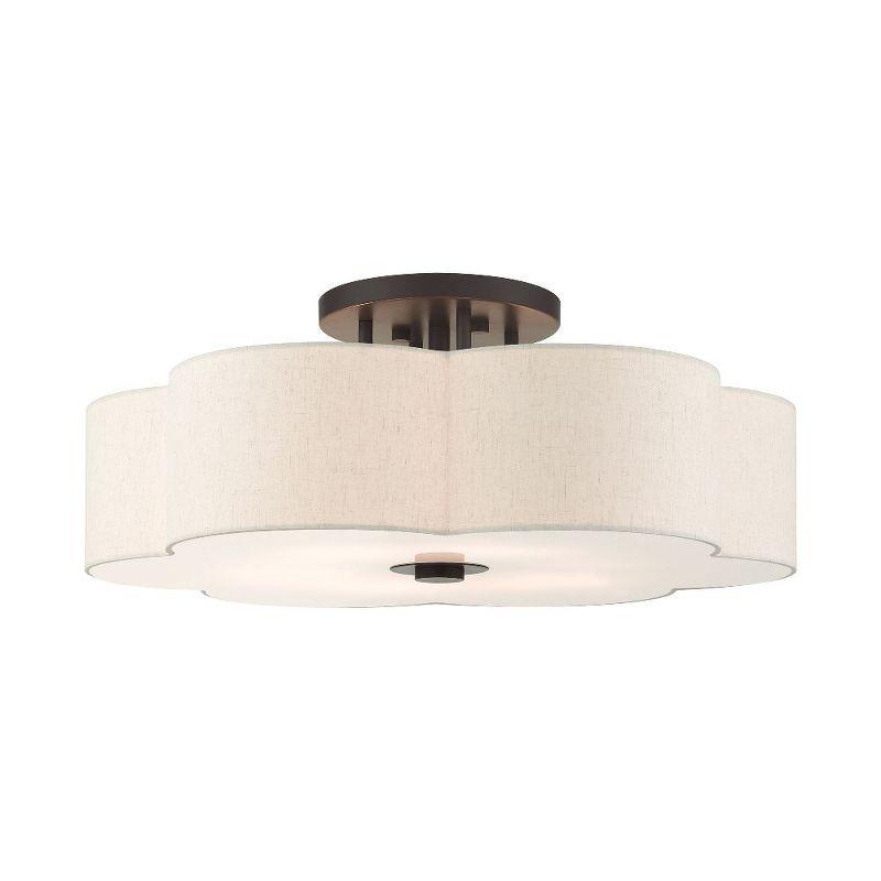 Solstice English Bronze 6-Light Indoor/Outdoor Semi-Flush Mount