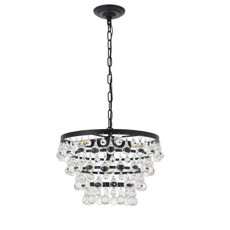 Elegant Lighting Kora 5 light Black Pendant