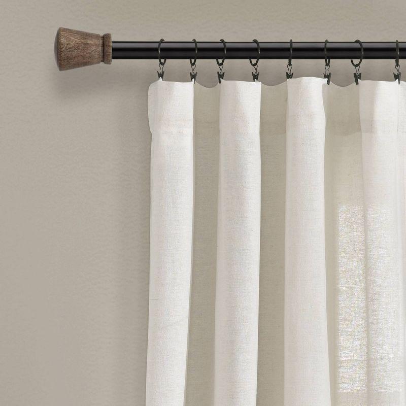 Lush Decor Beckham Window Semi-Sheer Rod Pocket Single Curtain Panel