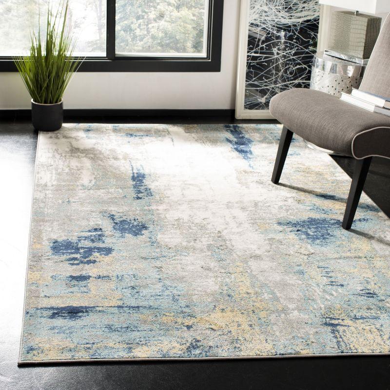 Jasper JSP101 Power Loomed Accent Rug - Grey/Gold - 3'x5' - Safavieh