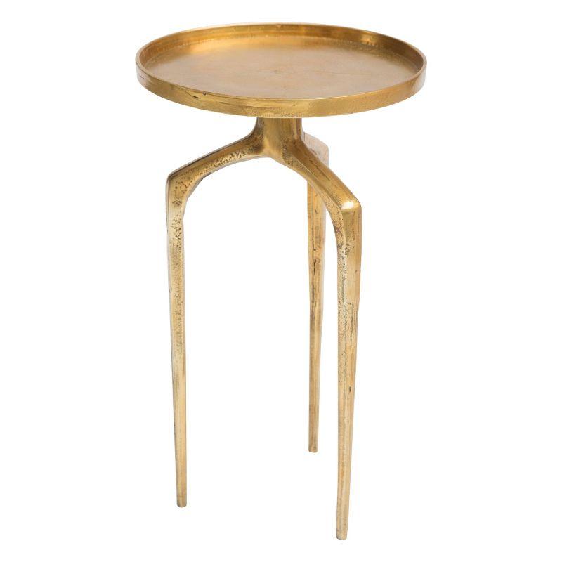 Set of 2 Modern Round Nested Table Antique Gold - Zm Home