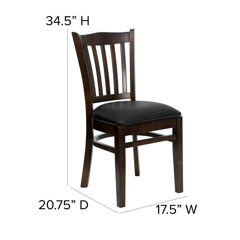 Flash Furniture Vertical Slat Back Wooden Restaurant Chair