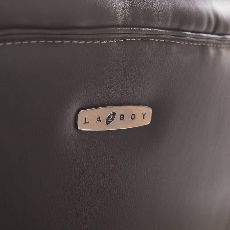 La-Z-Boy La-Z-Boy Bellamy Executive Office Chair with Memory Foam Cushions, Real Wood Arms and Swivel Base, Waterfall Seat Edge, Faux Bonded Leather