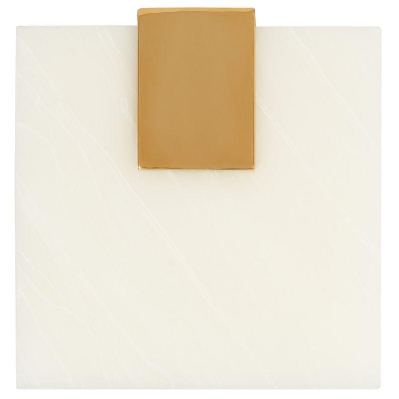 Mars Acrylic Drink Table - SFV3563B - White/Gold - Safavieh Couture
