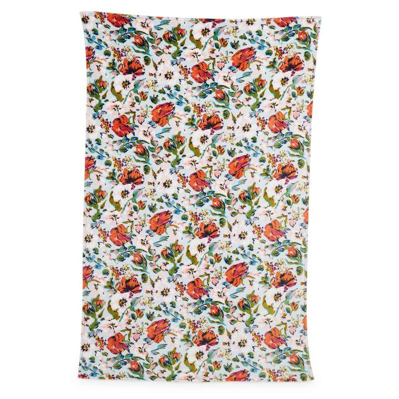 Sea Air Floral Fleece Weighted 50" x 80" Throw Blanket