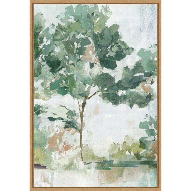 16" x 23" Soundless Beauty I by Isabelle Z Framed Canvas Wall Art - Amanti Art: Modern Lithograph, Tree Artwork, Polystyrene Frame