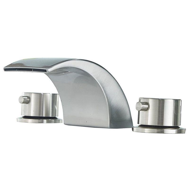 BWE 8 in. Widespread 2-Handle Bathroom Faucet With Led Light