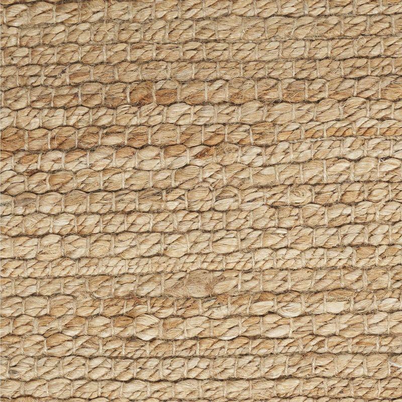 Nourison Farmhouse Natural Jute Flatwoven Rug Natural 5' x Square