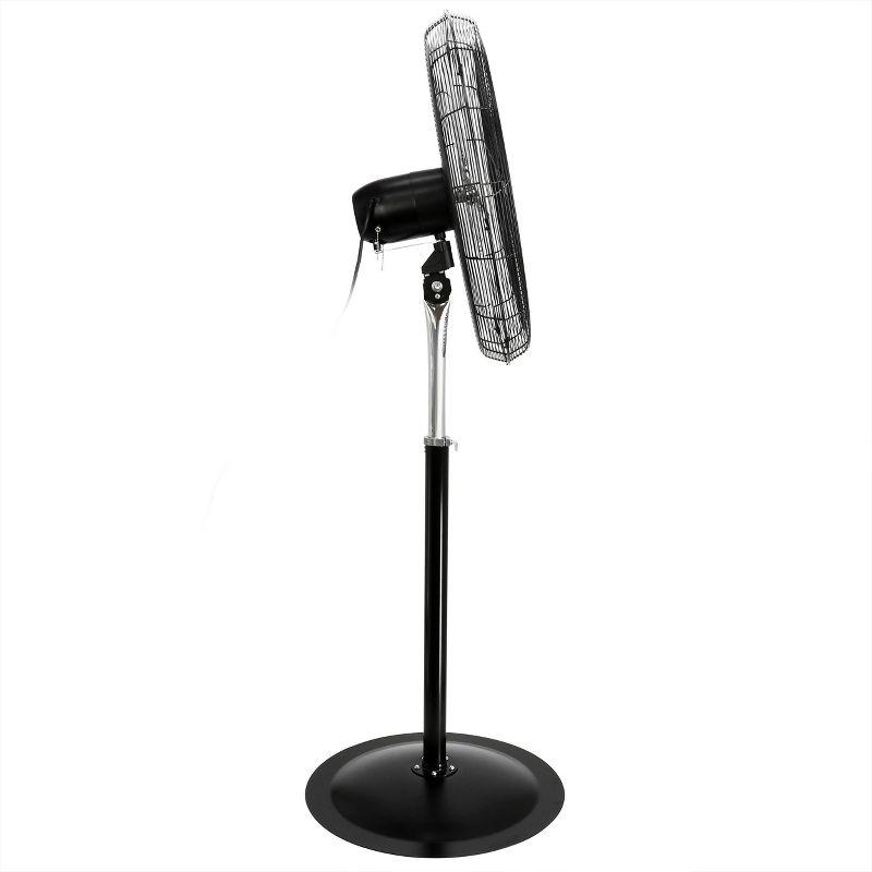 Vie Air 30 Inch Industrial Heavy Duty Pedestal Oscillating Metal Stand Fan