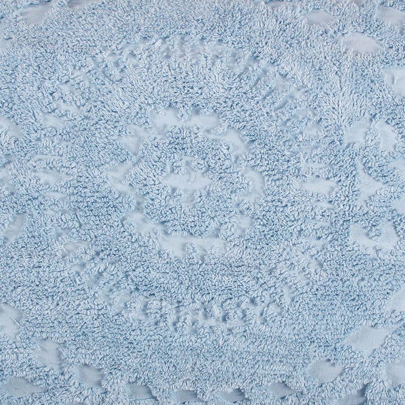 Euro Rio Collection 100% Cotton Tufted Unique Luxurious Floral Design Pillow Sham Blue - Better Trends