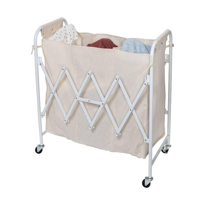 Accordion Triple Sorter Laundry Hamper